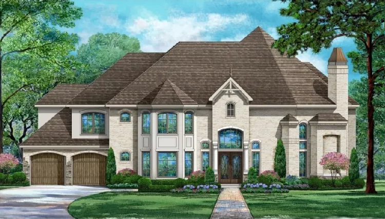 image of french country house plan 8341